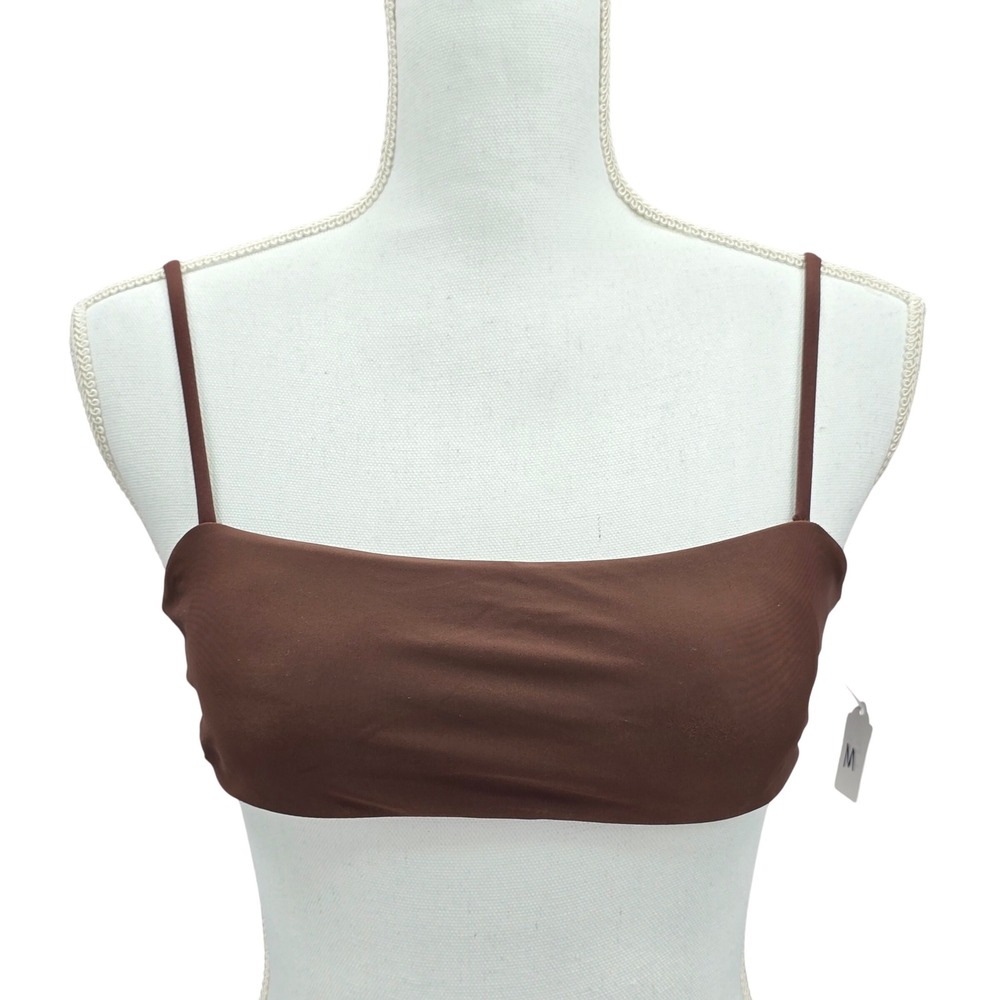 Y2K Coquette Barbie Cottage Brown Mermaid Retro Swimwear Bikini Top Medium